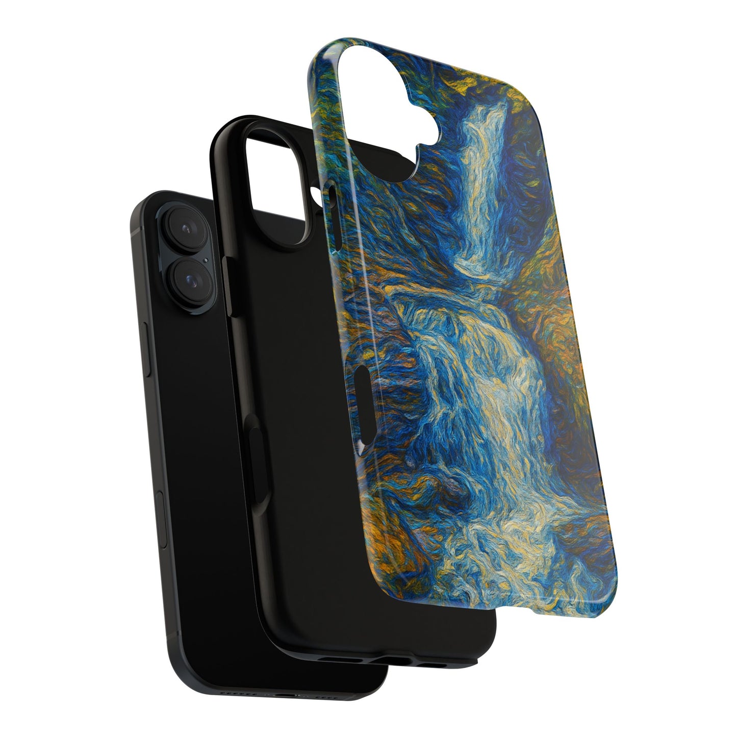 Artistic Phone Case - Waterfall Design, Unique Gift, Phone Accessory, Nature Lover, Original Artwork