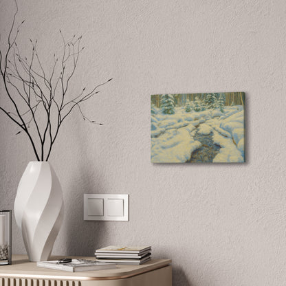 Winter Landscape Canvas Art, Nature Decor, Gallery Wall Art, Cozy Home Accent, Winter Wonderland Painting