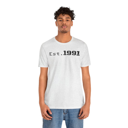 Established 1991 Unisex Jersey Tee | Vintage Anniversary Gift | Casual Wear, Birthday Shirt, Retro Style, Statement Tee, Gift for Him/Her