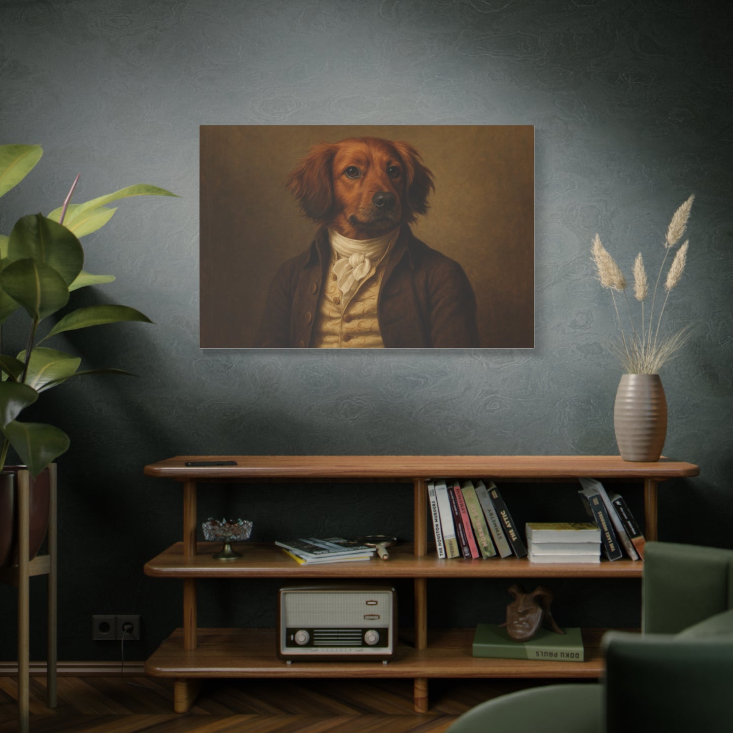 Regal Dog Portrait Matte Canvas