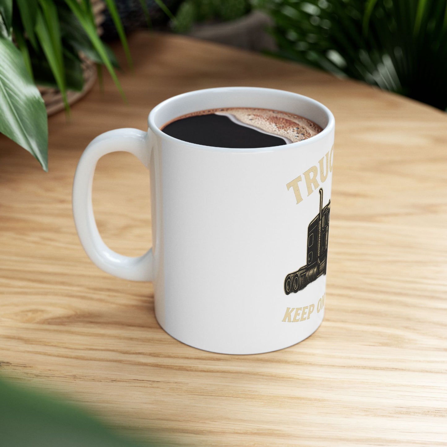 Truckers Keep on Truckin' Ceramic Mug, Coffee Cup for Truck Drivers, Gift for Road Trip Lovers, Travel Mug for Father's Day, Unique [...]