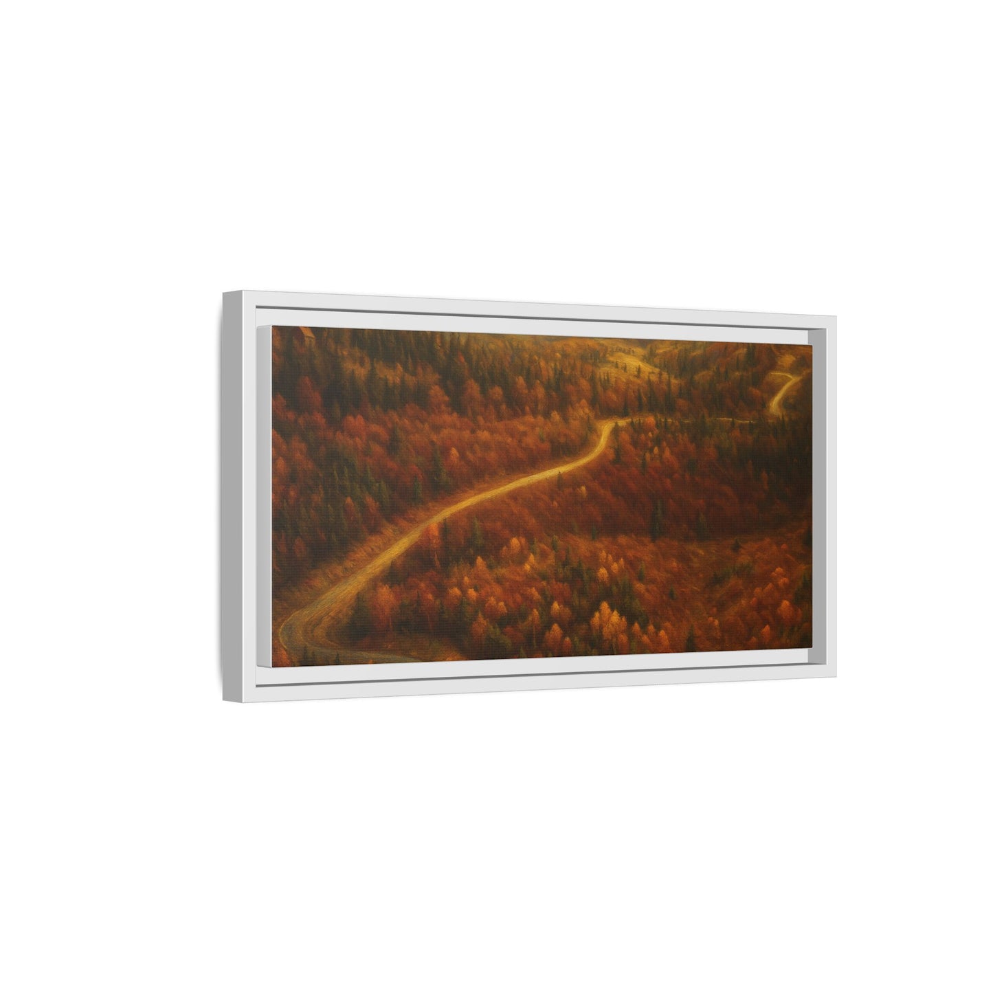 Autumn Landscape Framed Canvas Art, Cozy Home Decor, Warm Fall Vibes, Gift for Nature Lovers, Perfect for Thanksgiving