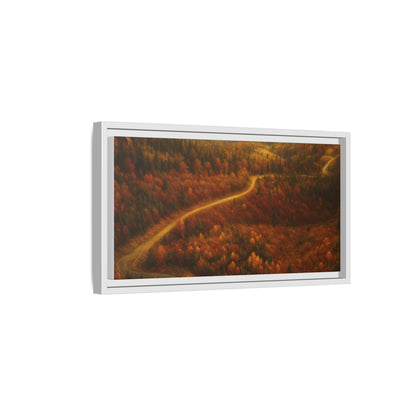 Autumn Landscape Framed Canvas Art, Cozy Home Decor, Warm Fall Vibes, Gift for Nature Lovers, Perfect for Thanksgiving