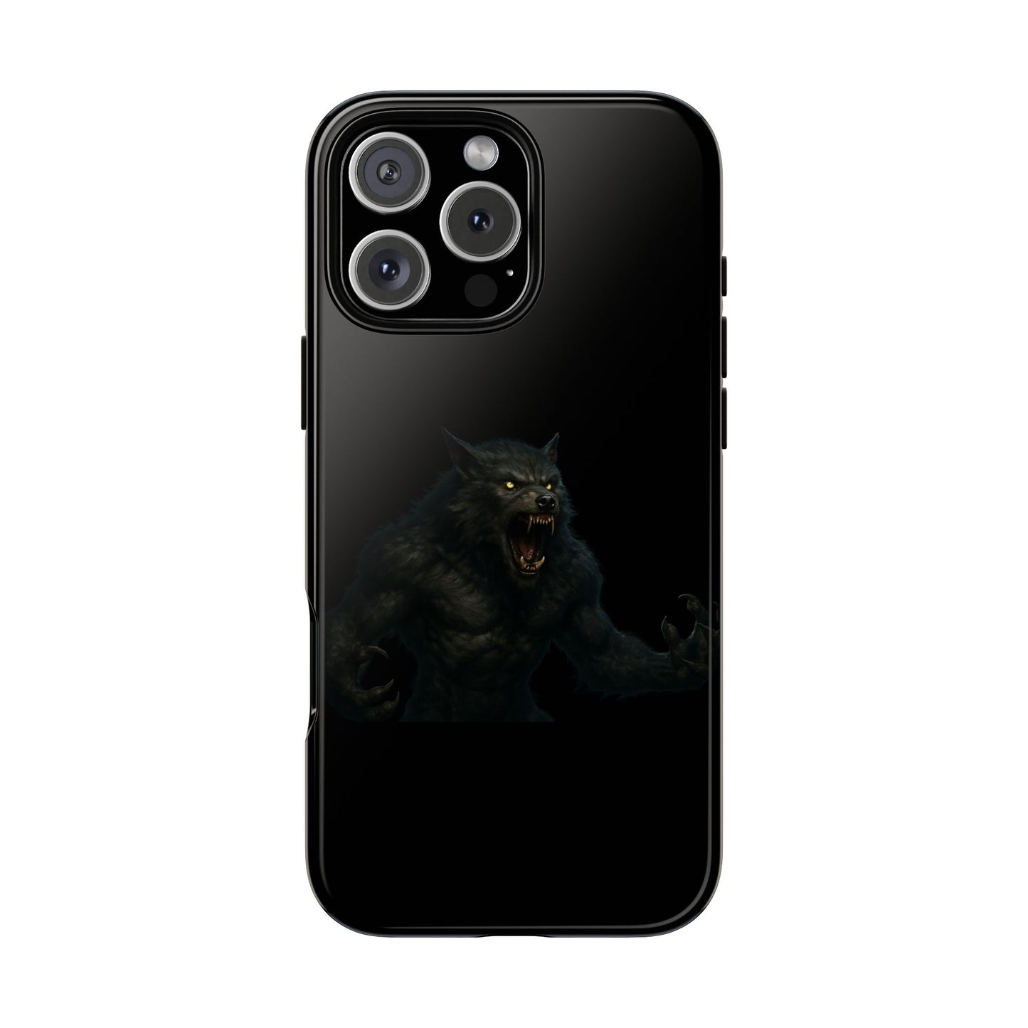 Werewolf Phone Case, Tough Cases, Black Panther Design, Gift for Animal Lovers, Phone Accessories, Fierce Phone Protection