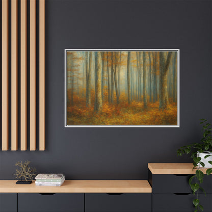 Autumn Forest Canvas Art, Framed Wall Decor, Rustic Home Decor, Nature Artwork, Gift for Nature Lovers