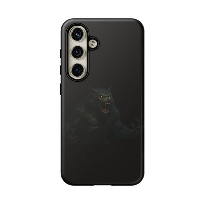 Werewolf Phone Case, Tough Cases, Black Panther Design, Gift for Animal Lovers, Phone Accessories, Fierce Phone Protection
