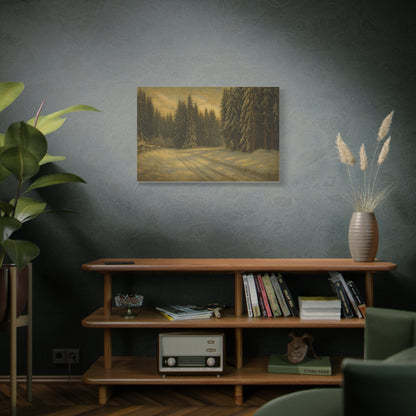 Scenic Forest Canvas Art, Nature Decor for Home, Cozy Wall Art, Perfect Gift for Nature Lovers, Rustic Cabin Decor, Winter Landscape Print