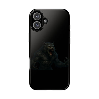Werewolf Phone Case, Tough Cases, Black Panther Design, Gift for Animal Lovers, Phone Accessories, Fierce Phone Protection