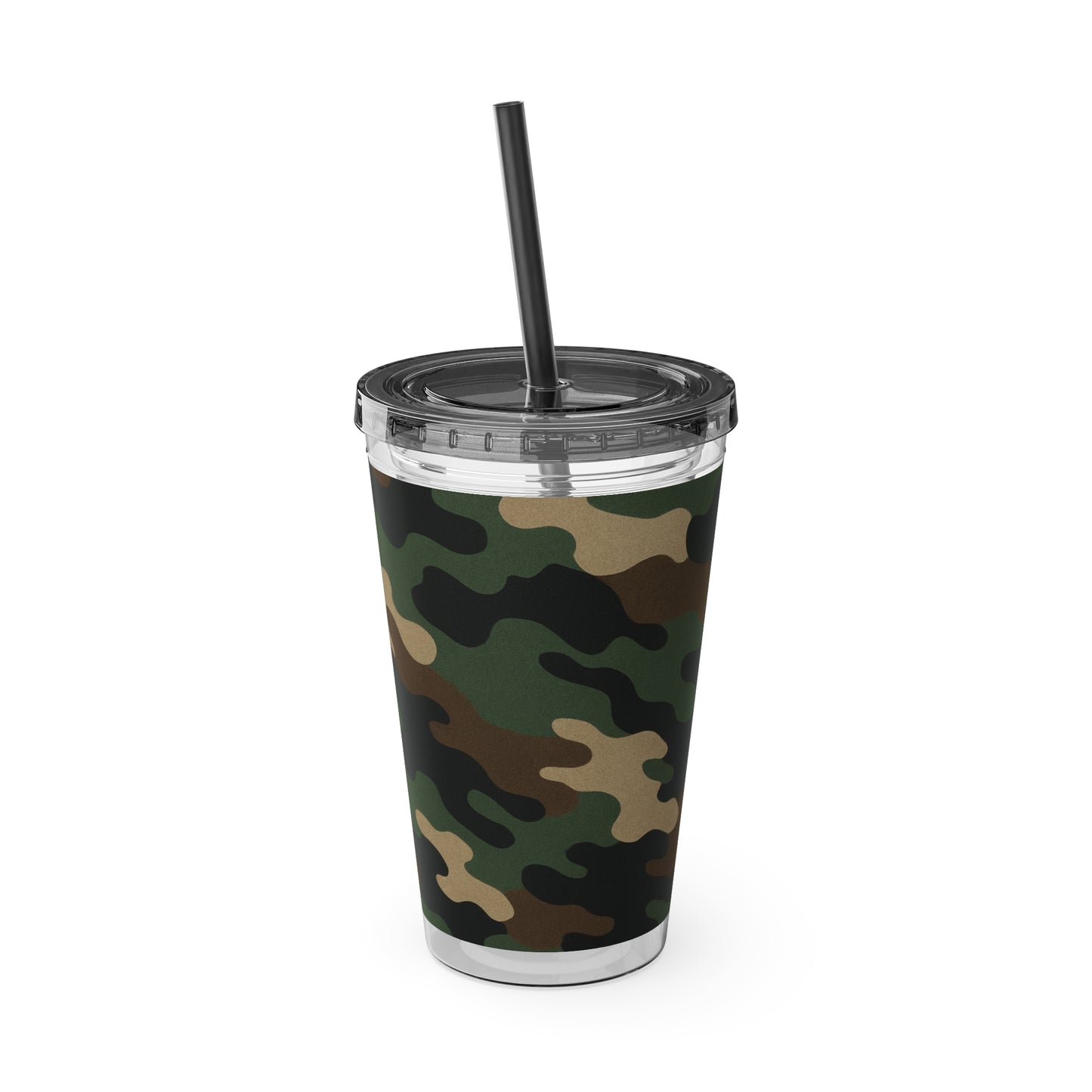 Stylish Camo Tumbler, 16oz Cup with Straw, Perfect for Outdoor Adventures, Gifts for Him, Travel Mug, Eco-friendly Drinkware, Camping