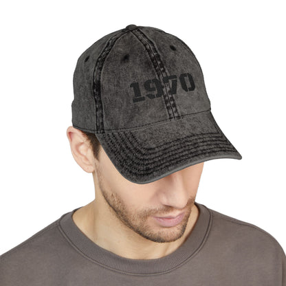 Vintage Embroidered Cap, Retro Baseball Hat, 70s Style Headwear, Gift for Dad, Casual Fashion Accessory