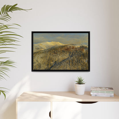 Framed Mountain Canvas Art, Perfect for Home Decor, Nature Wall Art, Gift for Nature Lovers, Cozy Atmosphere