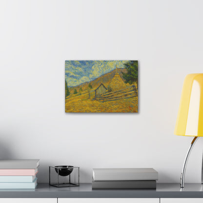 Vincent Van Gogh Inspired Canvas Print, Rustic Home Decor, Wall Art, Gift for Art Lovers, Country Landscape, Unique Art Piece