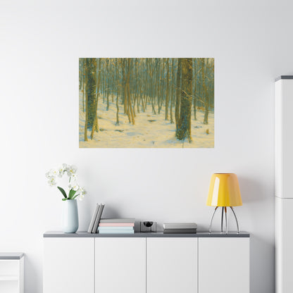 Winter Forest Matte Canvas Art Print, Nature Decor, Stretched Wall Art, Home Decor, Rustic Cabin Decoration, Gift for Nature Lovers