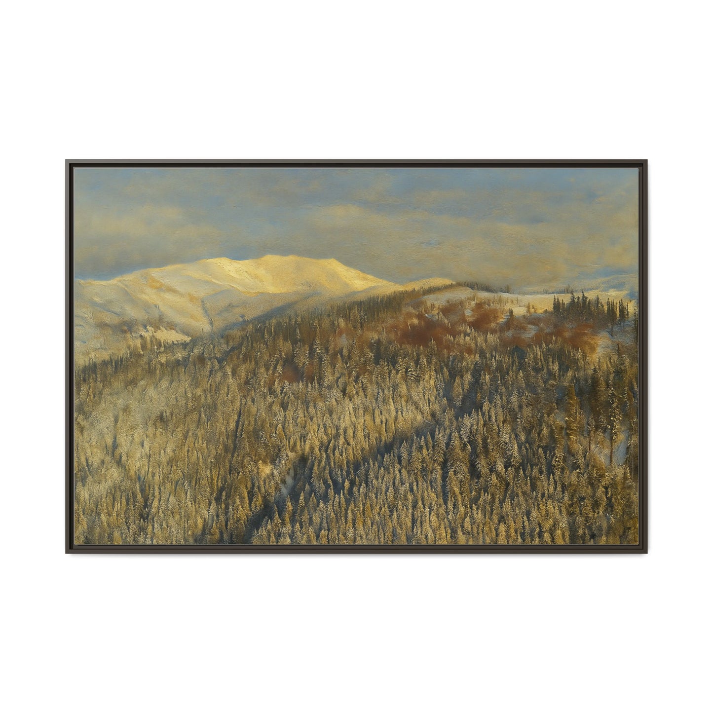 Framed Mountain Canvas Art, Perfect for Home Decor, Nature Wall Art, Gift for Nature Lovers, Cozy Atmosphere