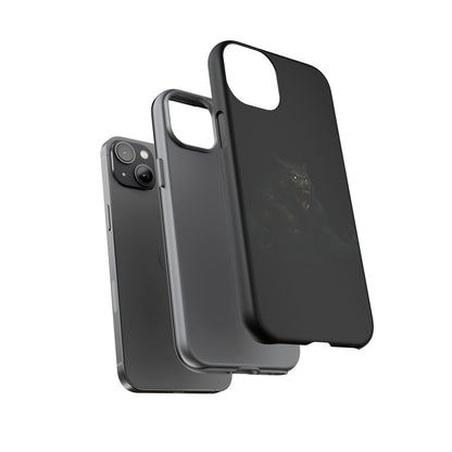 Werewolf Phone Case, Tough Cases, Black Panther Design, Gift for Animal Lovers, Phone Accessories, Fierce Phone Protection