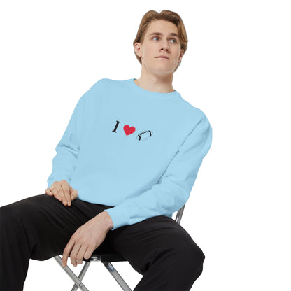 Unisex Sweatshirt, I love Football, Cozy, Perfect for Everyday Wear, Gift Idea for Friends, Couples, and Special Occasions
