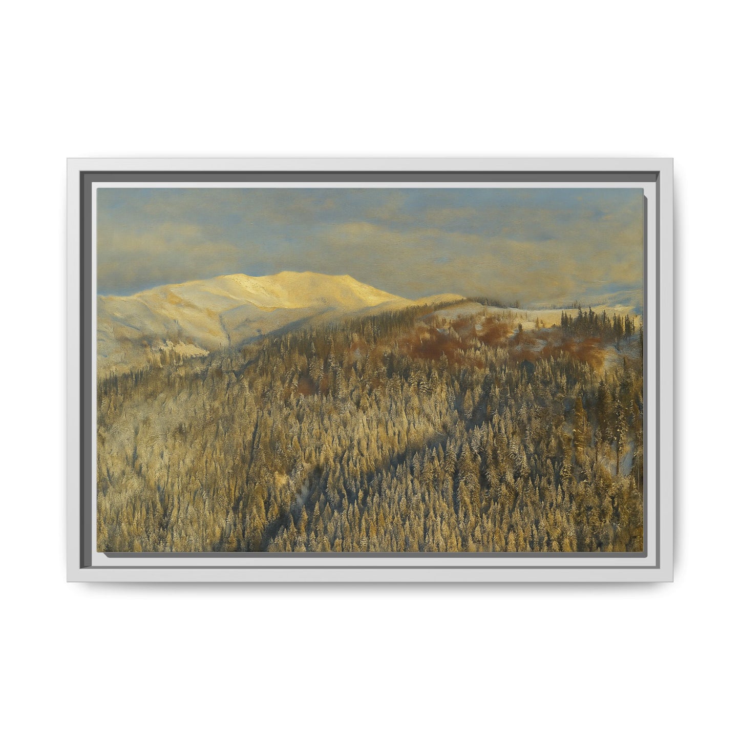 Framed Mountain Canvas Art, Perfect for Home Decor, Nature Wall Art, Gift for Nature Lovers, Cozy Atmosphere