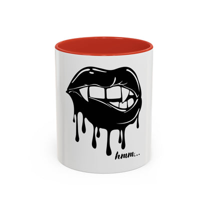 Vampire Lip Accent Coffee Mug - 11oz & 15oz - Unique Halloween Gift