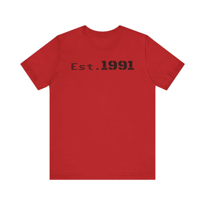 Established 1991 Unisex Jersey Tee | Vintage Anniversary Gift | Casual Wear, Birthday Shirt, Retro Style, Statement Tee, Gift for Him/Her