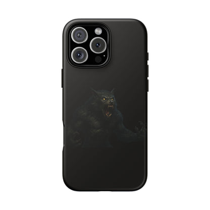 Werewolf Phone Case, Tough Cases, Black Panther Design, Gift for Animal Lovers, Phone Accessories, Fierce Phone Protection