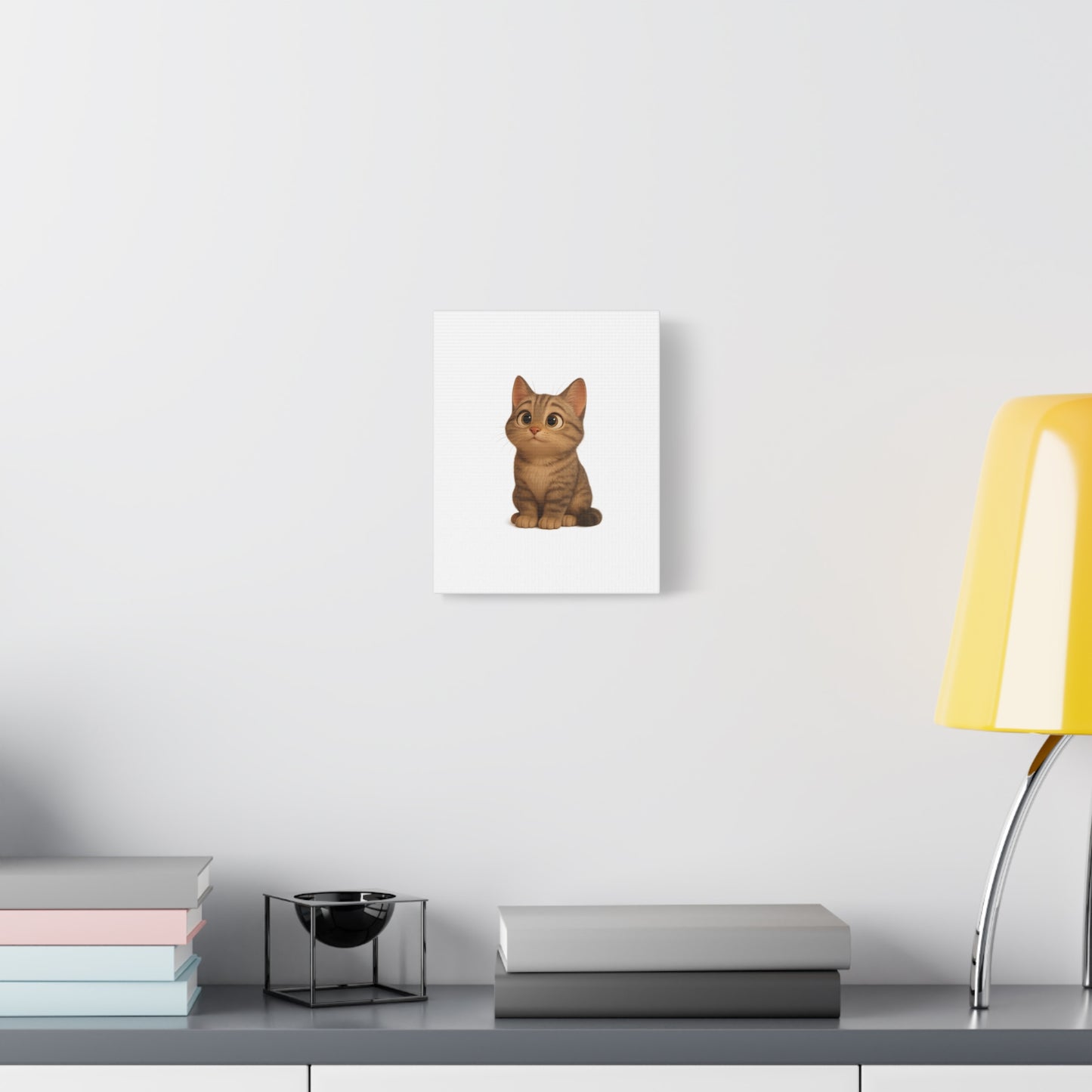 Adorable Cat Canvas Art, Cute Cat Wall Decor, Pet Lover Gift, Nursery Wall Art, Animal Print, Modern Home Decor