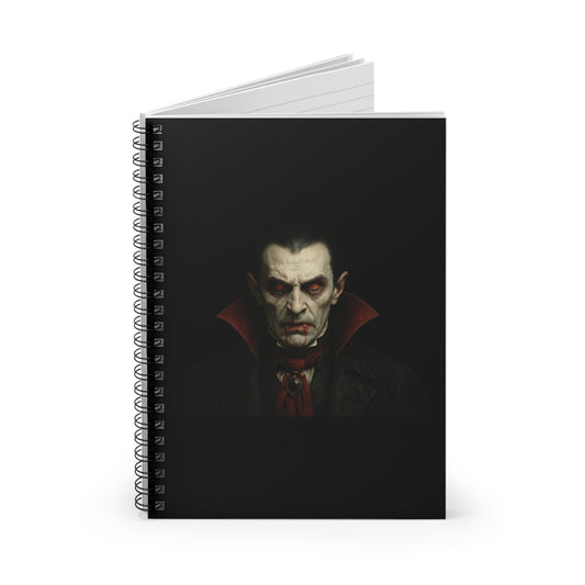 Vampire-Themed Spiral Notebook - Perfect for Writing and Sketching, Halloween Decor, Gift for Horror Fans, Journaling, School Essentials