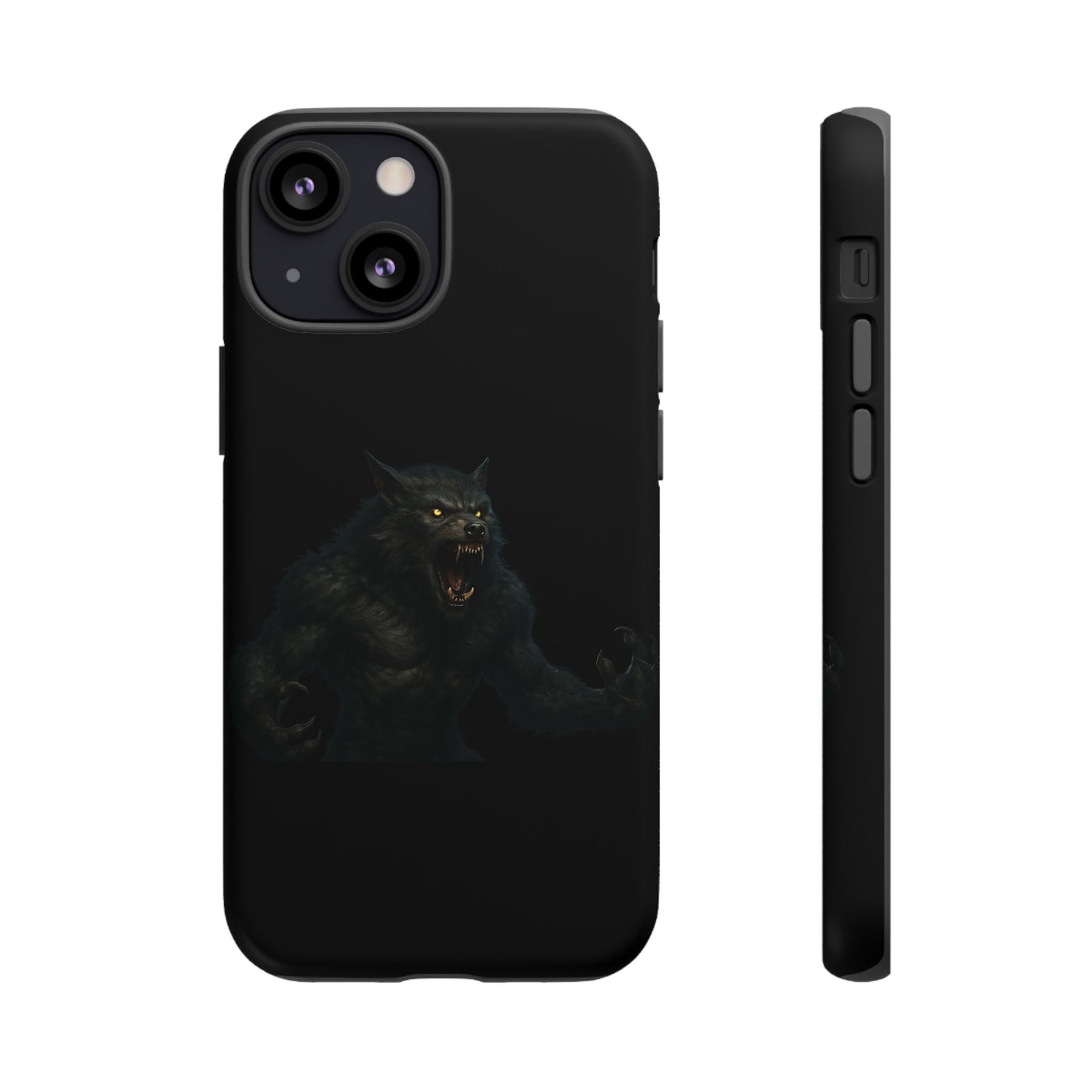 Werewolf Phone Case, Tough Cases, Black Panther Design, Gift for Animal Lovers, Phone Accessories, Fierce Phone Protection