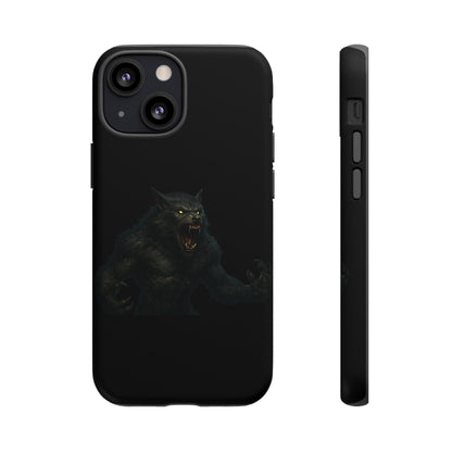 Werewolf Phone Case, Tough Cases, Black Panther Design, Gift for Animal Lovers, Phone Accessories, Fierce Phone Protection