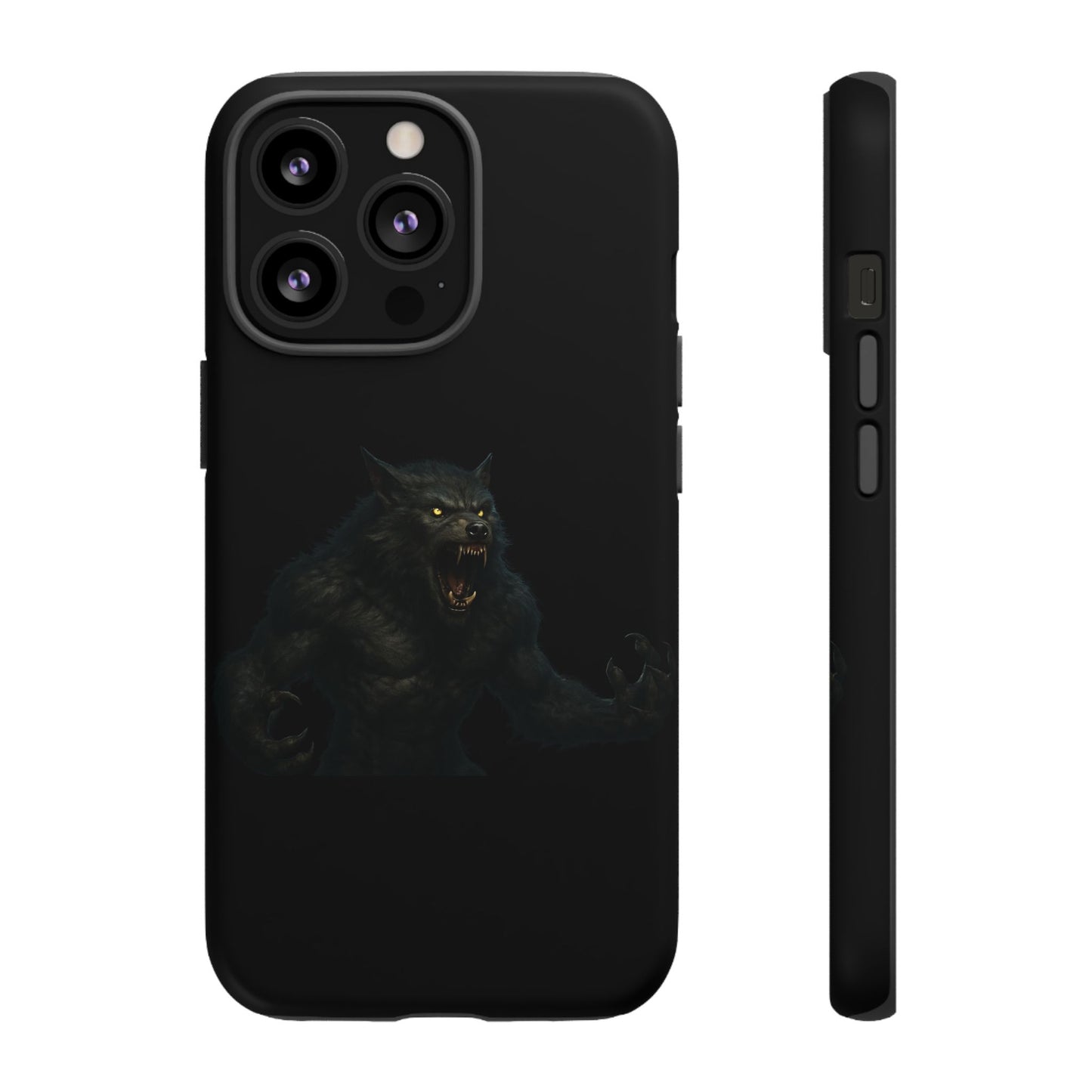 Werewolf Phone Case, Tough Cases, Black Panther Design, Gift for Animal Lovers, Phone Accessories, Fierce Phone Protection