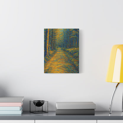 Van Gogh Style Forest Canvas Art | Nature Wall Decor, Home Office Accent, Gift for Nature Lovers, Gallery Wrapped, Living Room Wall Art