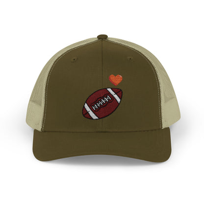 Football Love Snapback Trucker Cap, Sports Hat, Gift for Sports Fans, Casual Wear, Outdoor Activities