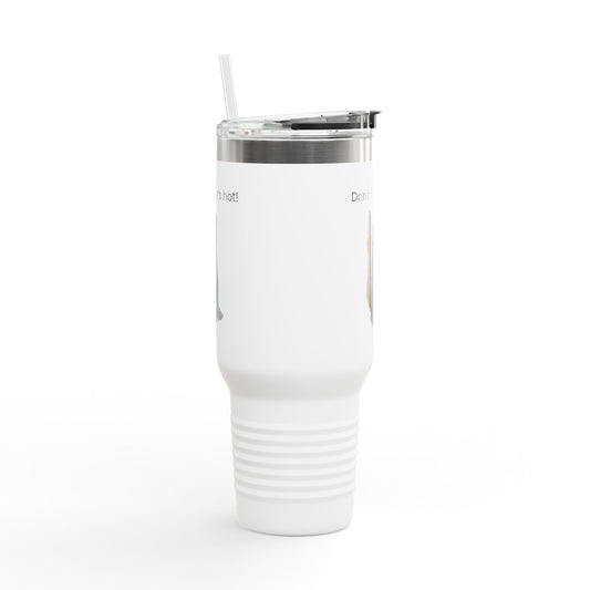 Funny Cat Insulated Travel Mug - 40oz - Perfect for Hot Drinks