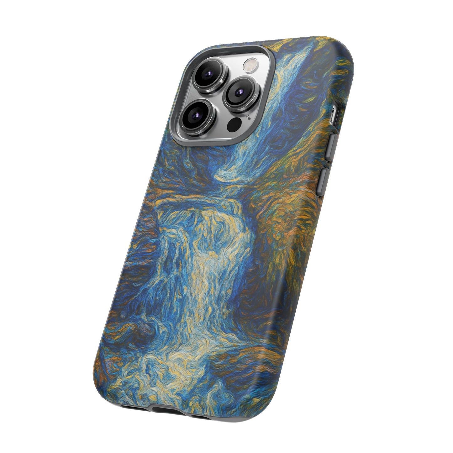 Artistic Phone Case - Waterfall Design, Unique Gift, Phone Accessory, Nature Lover, Original Artwork