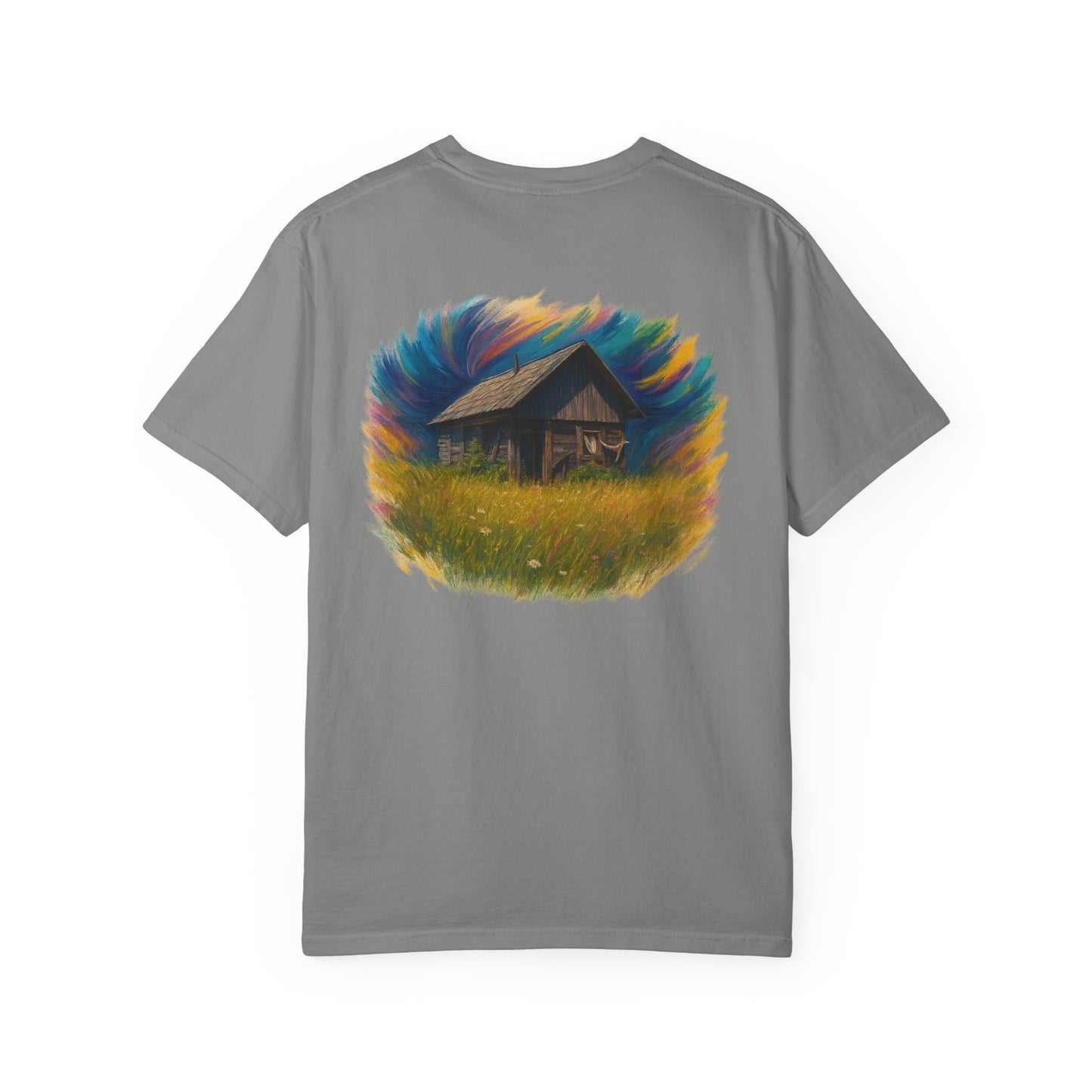 Rustic Landscape T-shirt | Relaxed Fit Tee, Casual Wear, Nature Lover Gift, Summer Outing Top, Eco-Friendly Apparel