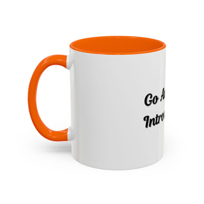 Introvert Coffee Mug - Go Away, I'm Introverting - Black Accent for Relaxing Moments