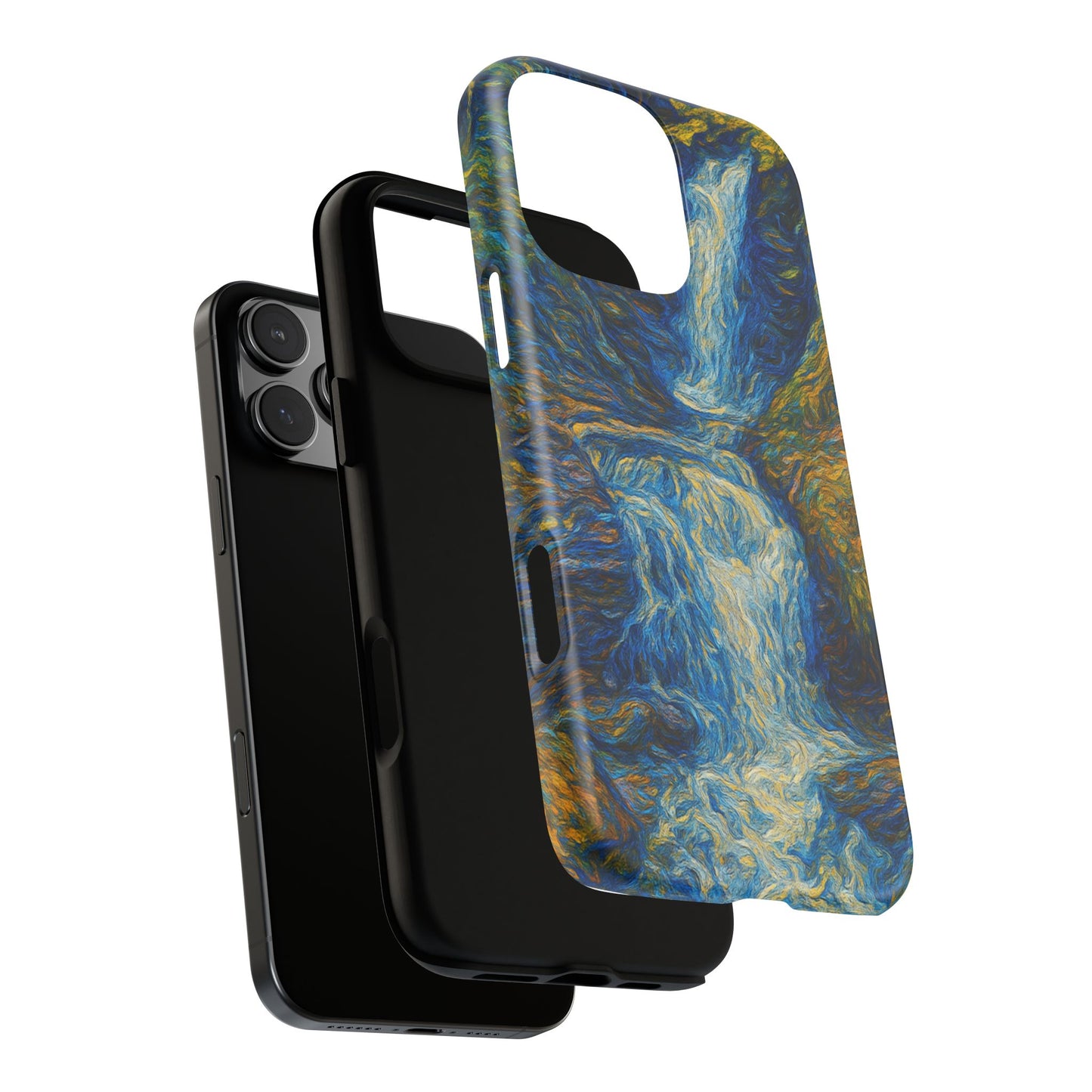 Artistic Phone Case - Waterfall Design, Unique Gift, Phone Accessory, Nature Lover, Original Artwork