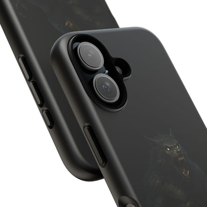 Werewolf Phone Case, Tough Cases, Black Panther Design, Gift for Animal Lovers, Phone Accessories, Fierce Phone Protection