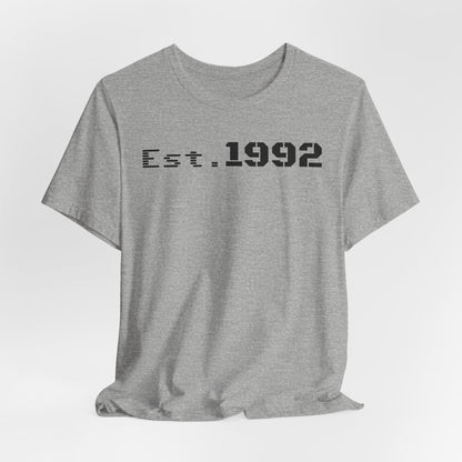 Est. 1992 Unisex Jersey Tee - Retro Birthday Gift, Casual Wear, Cool Vintage T-Shirt, Gift for Him, Gift for Her
