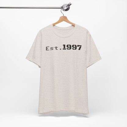 Vintage Est. 1997 Unisex Tee, Gift for Birthdays, Celebrations, Casual Wear, Retro Fashion, Cool Graphic T-Shirt