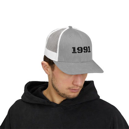 Vintage 1991 Snapback Trucker Cap, Retro Hat, Birthday Gift, Fashion Accessory, Casual Wear, Unisex Cap