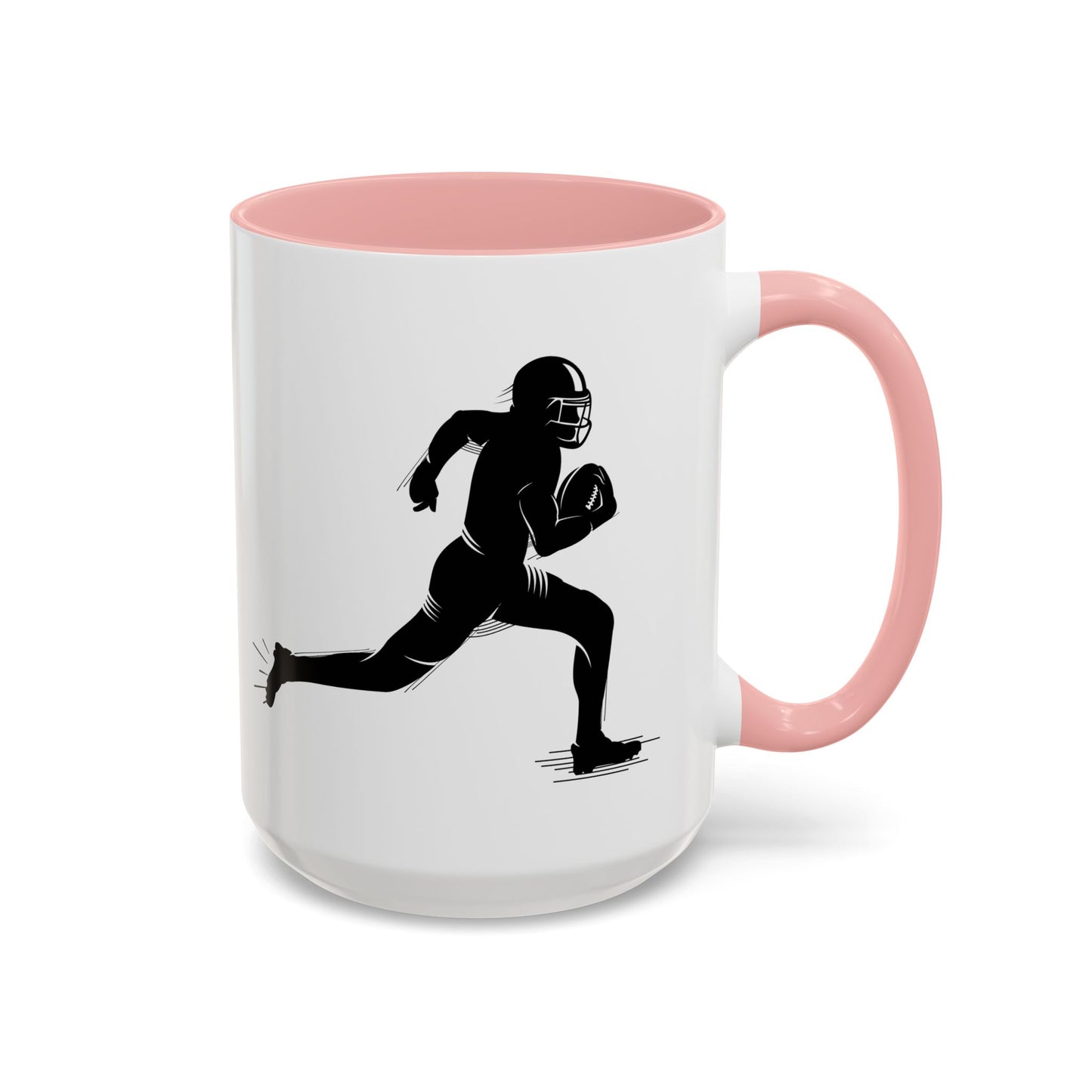 Football Player Themed Accent Coffee Mug, Sports Fan Gift, Unique Mug for Athletes, Coffee Lover, Game Day Essential