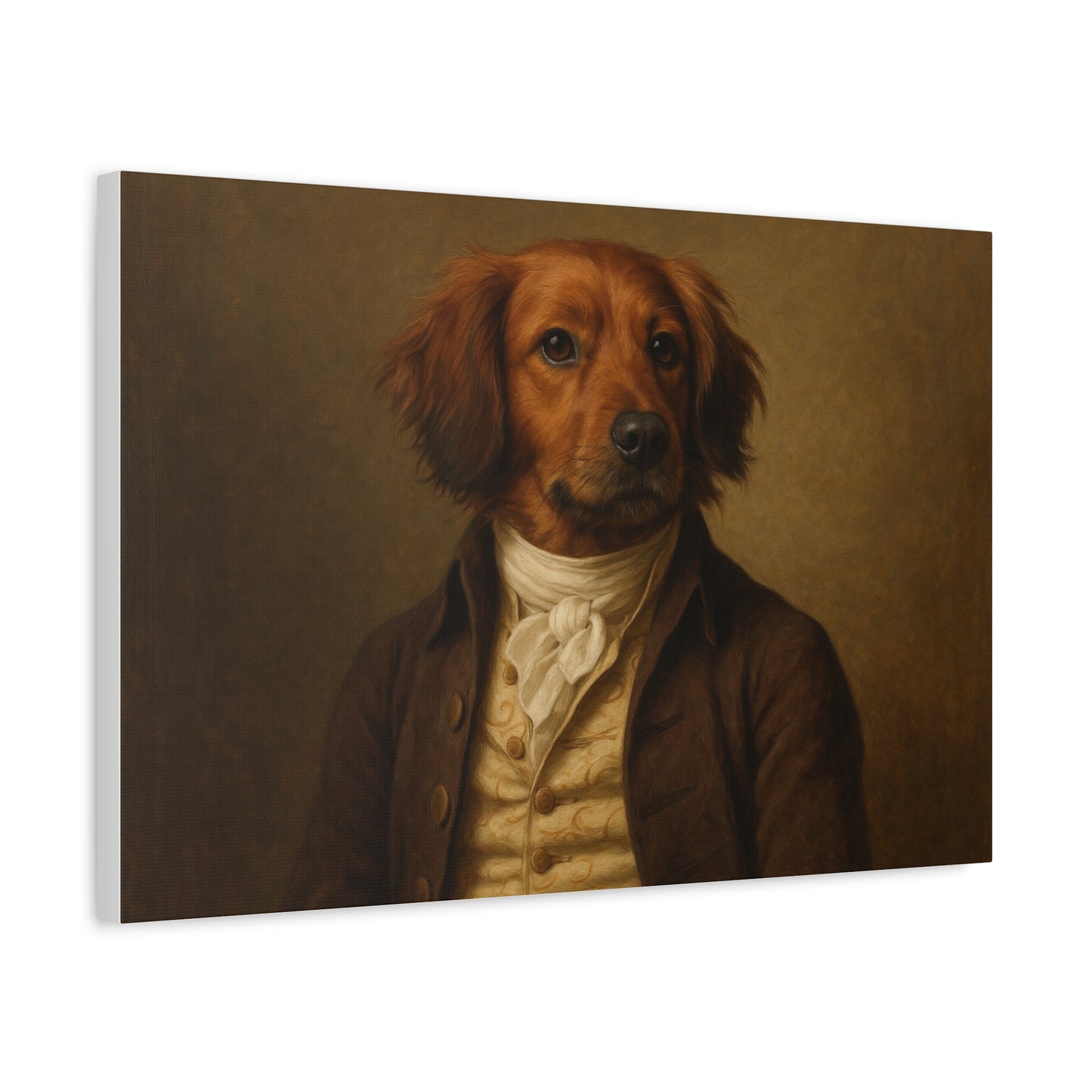 Regal Dog Portrait Matte Canvas