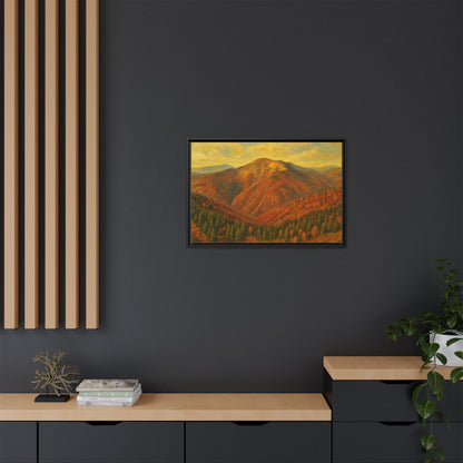 Autumn Landscape Wall Art, Cozy Home Decor, Nature Print, Framed Canvas, Fall Decorations, Gift Idea for Art Lovers