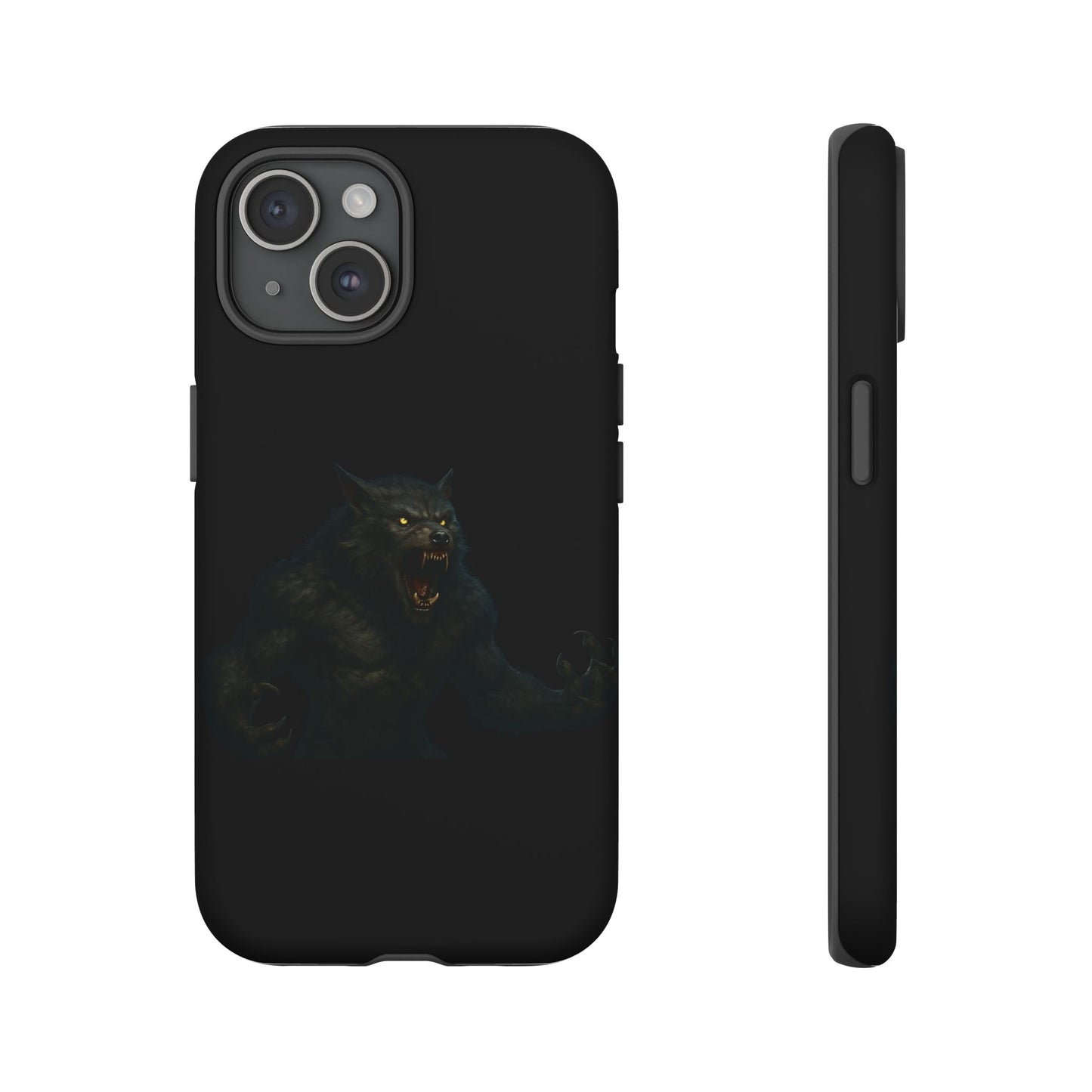 Werewolf Phone Case, Tough Cases, Black Panther Design, Gift for Animal Lovers, Phone Accessories, Fierce Phone Protection