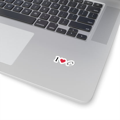 I Love Football -Cut Stickers | Sports Love Decals, Laptop Stickers, Gift for Football Fans, Sticker for Sports Enthusiasts, Home Decor