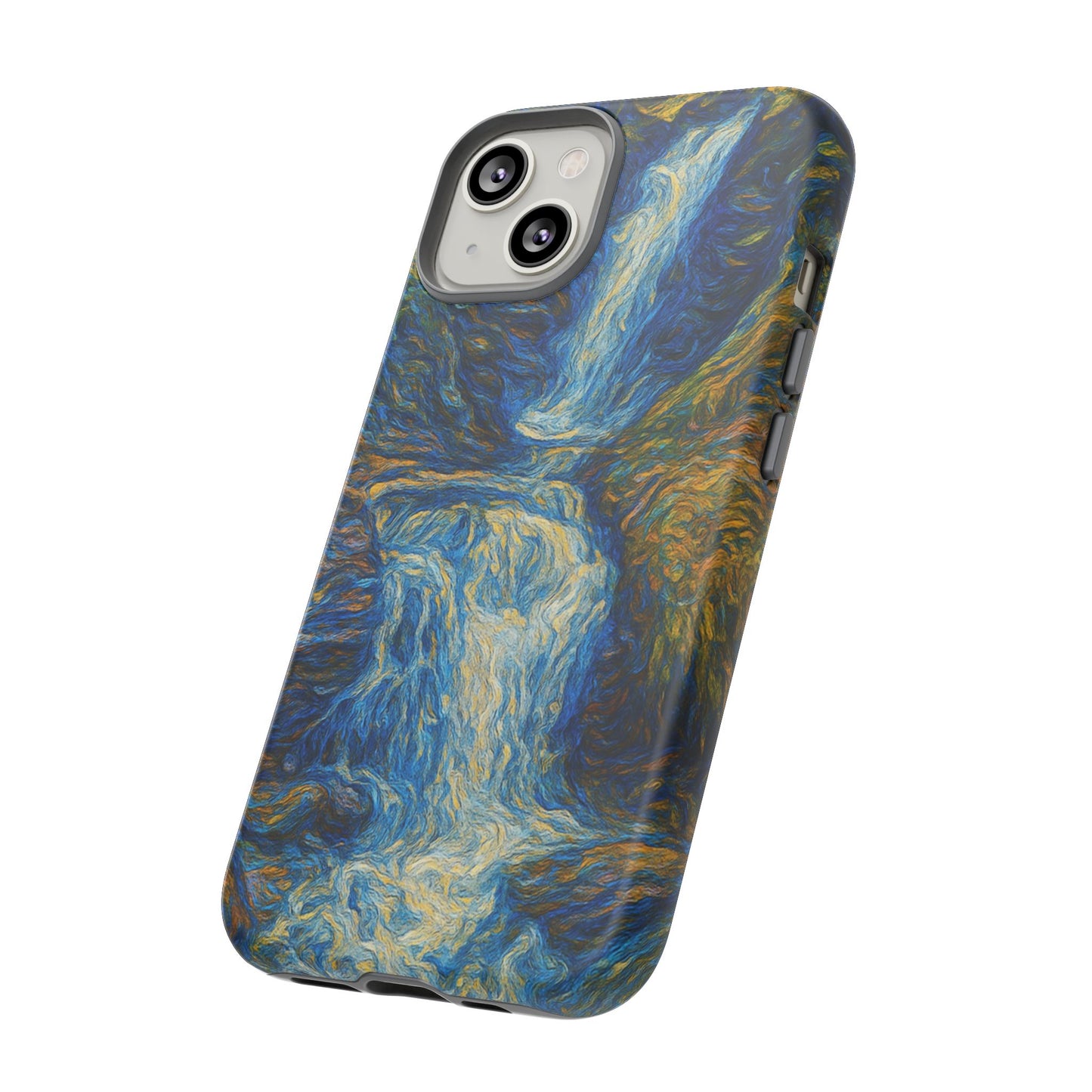 Artistic Phone Case - Waterfall Design, Unique Gift, Phone Accessory, Nature Lover, Original Artwork
