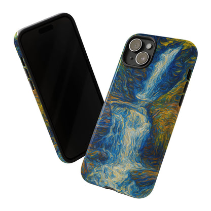 Artistic Phone Case - Waterfall Design, Unique Gift, Phone Accessory, Nature Lover, Original Artwork