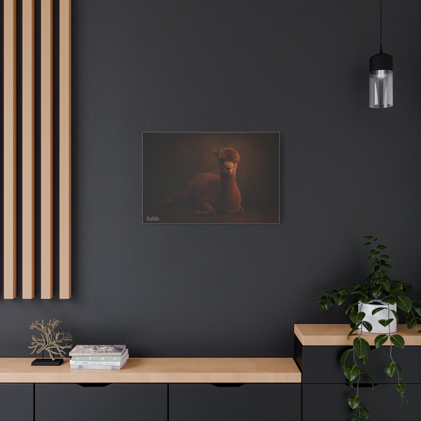 Alpaca Portrait Matte Canvas