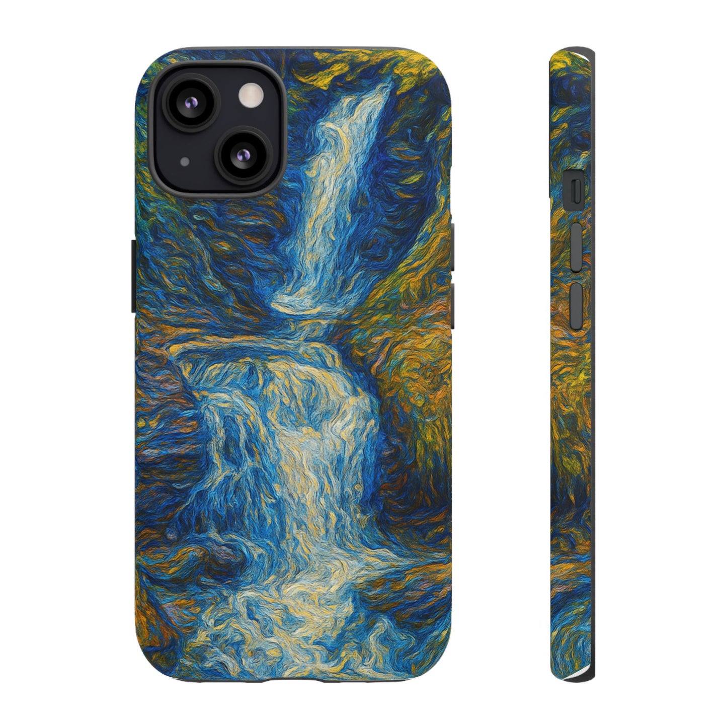 Artistic Phone Case - Waterfall Design, Unique Gift, Phone Accessory, Nature Lover, Original Artwork