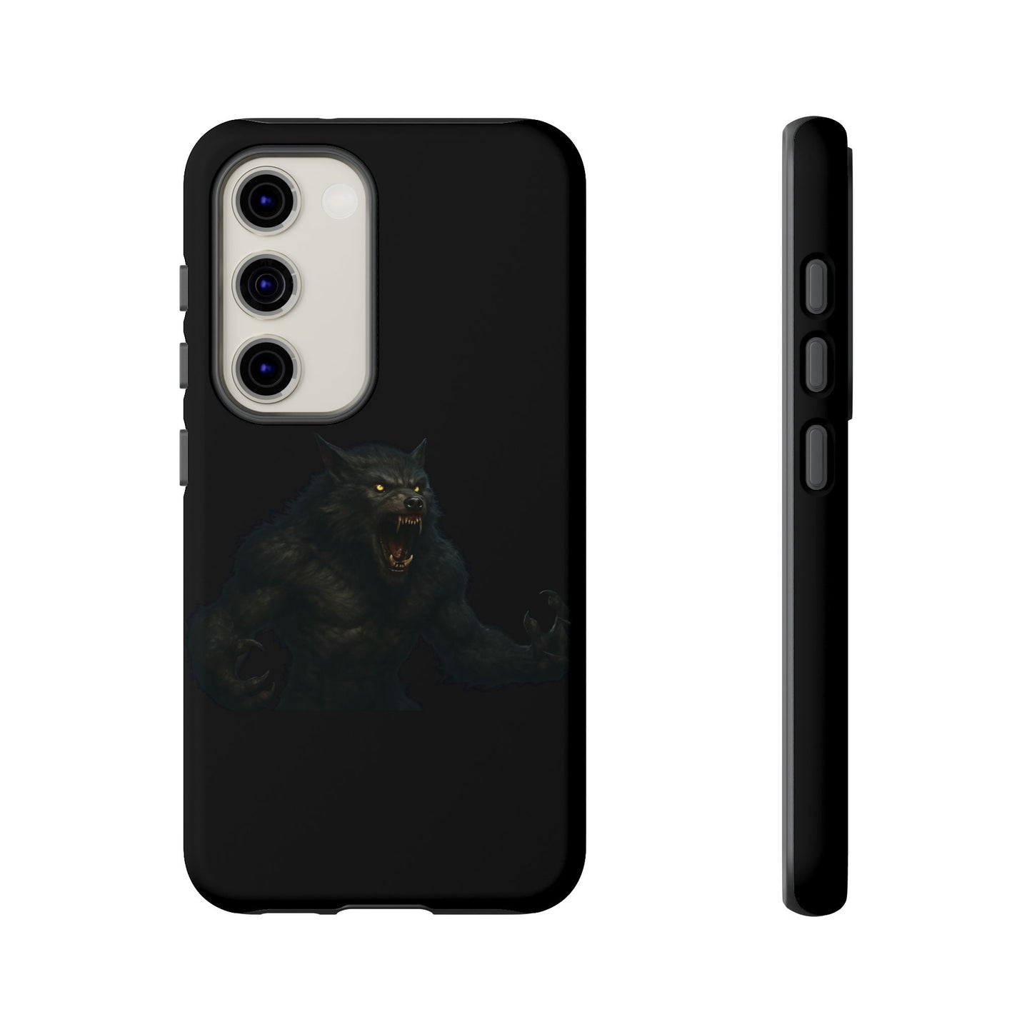Werewolf Phone Case, Tough Cases, Black Panther Design, Gift for Animal Lovers, Phone Accessories, Fierce Phone Protection